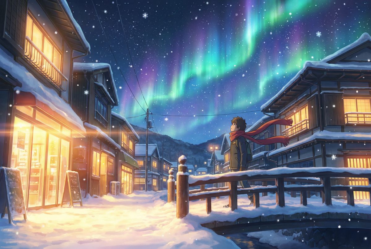 双飞冬日雪景视频